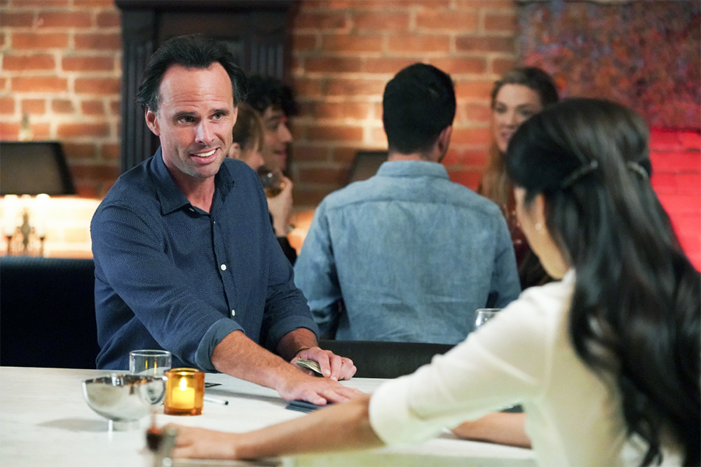 â€œThree Men Outâ€ â€" When Wade visits a local hot spot to meet people instead of using his dating app, Forrest and Ben decide to be his â€œwing men,â€ on THE UNICORN, Thursday, Nov. 7 (8:31-9:01 PM, ET/PT) on the CBS Television Network. Pictured:  Walton Goggins as Wade. Photo: Michael Yarish/CBS Â©2019 CBS Broadcasting, Inc. All Rights Reserved