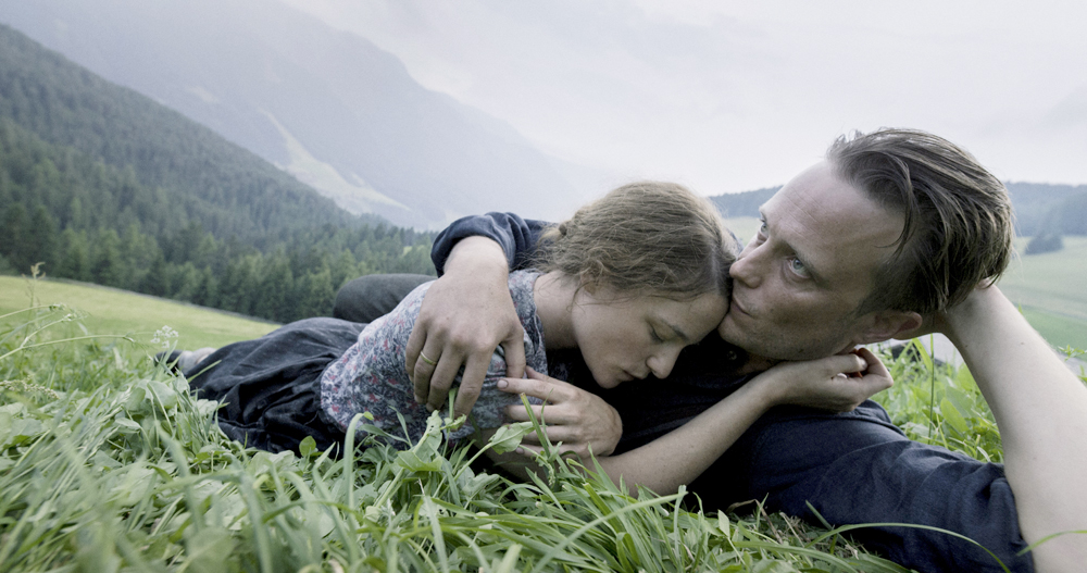 Valerie Pachner and August Diehl in the film A HIDDEN LIFE. Photo Courtesy of Fox Searchlight Pictures. © 2019 Twentieth Century Fox Film Corporation All Rights Reserved