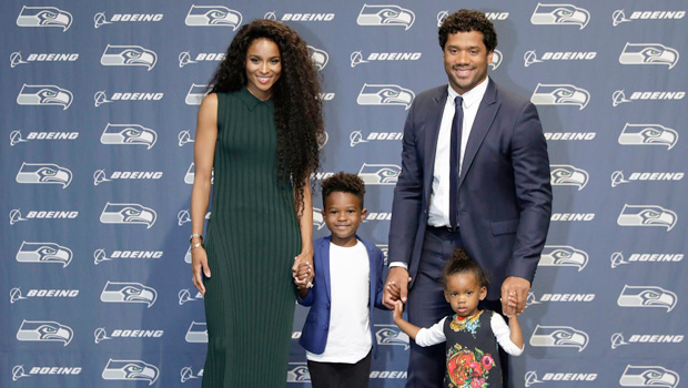 Russell Wilson Runs Football Drill with Son Future and Friend