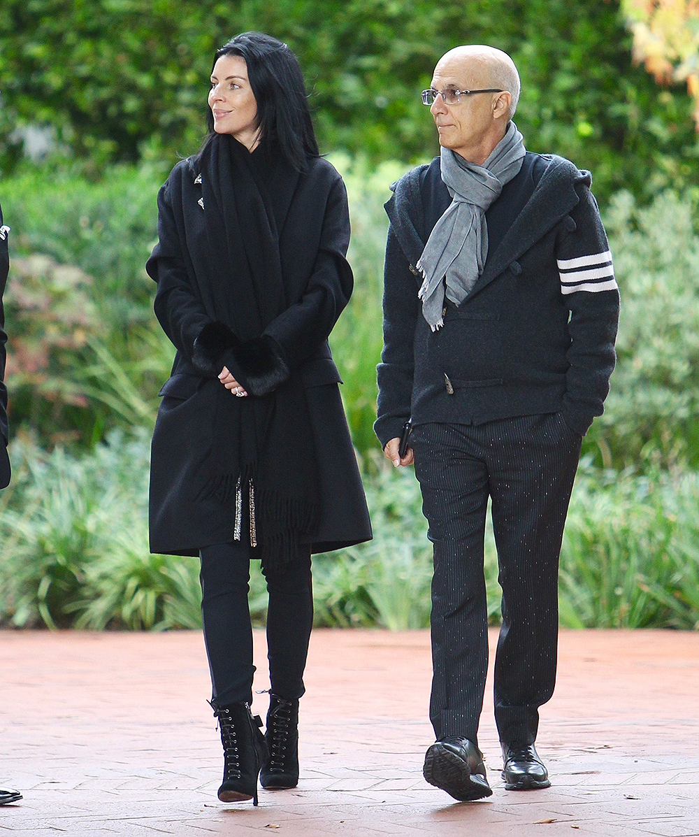 Jimmy Iovine and Liberty Ross leave Harry Morton's Memorial Service