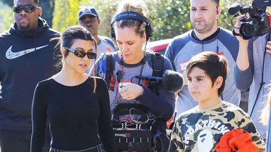 Kourtney Kardashian filming 'KUWTK' with Mason in Long Beach, CA