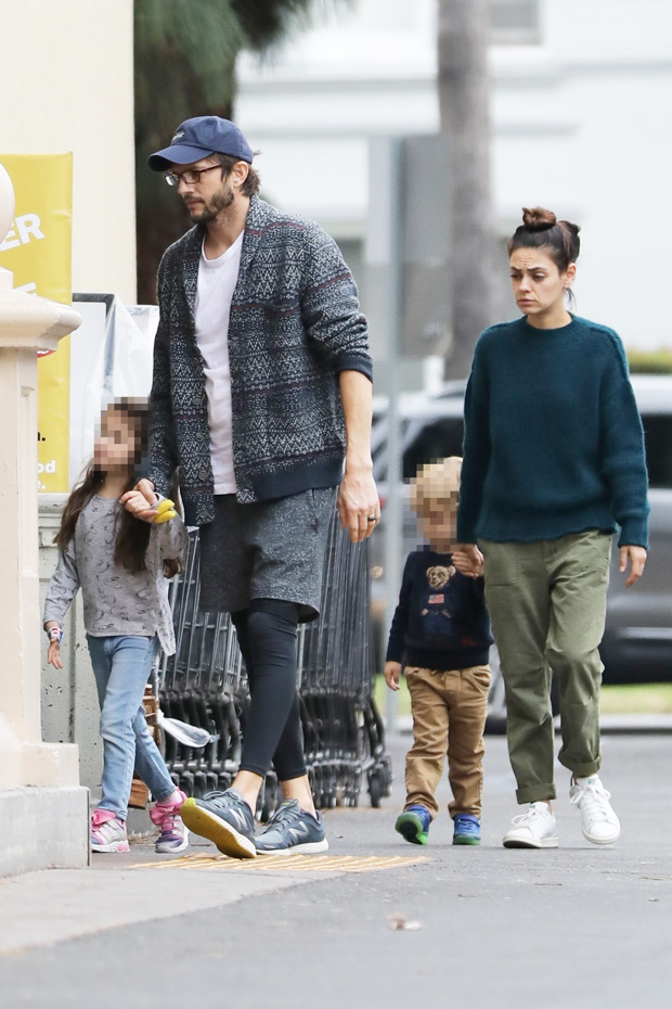 mila kunis ashton kutcher family shopping