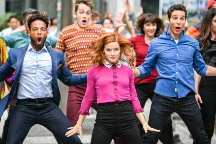 ZOEY'S EXTRAORDINARY PLAYLIST -- "I've Got The Music In Me" Episode 102 -- Pictured: (l-r) Skylar Astin as Max; Jane Levy as Zoey Clarke; John Clarence Stewart as Simon -- (Photo by: Sergei Bachlakov/NBC)