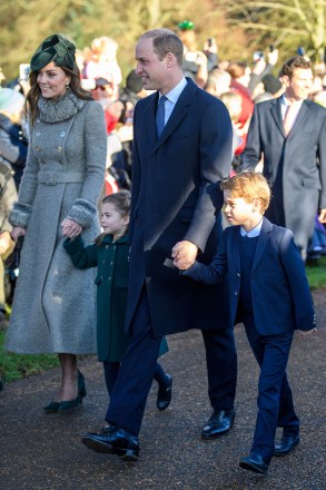 Catherine Duchess of Cambridge  Princess Charlotte Prince William Prince George
Christmas Day church service, Sandringham, Norfolk, UK - 25 Dec 2019