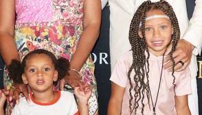 Steph & Ayesha Curry with their daughters on the red carpet