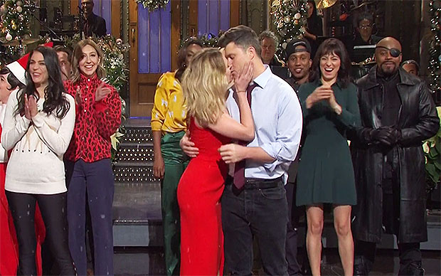 SNL': Scarlett Johansson   Colin Jost Kiss In Opening Monologue – Hollywood  Life