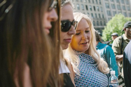 Some of deceased financier Jeffrey Epstein's alleged victims, including Virginia Roberts Giuffre (R) exit the United States Federal Courthouse in New York, New York, USA, 27 August 2019.  Epstein's accusers attended a hearing to testify in favor of continuing his trial. Epstein was found dead in his prison cell on 10 August 2019 while awaiting trial on sex trafficking charges.
Epstein's accusers attend hearing, New York, USA - 27 Aug 2019