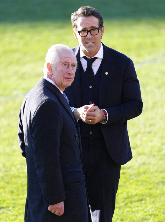 Ryan Reynolds & King Charles Chat At Wrexham Football Club