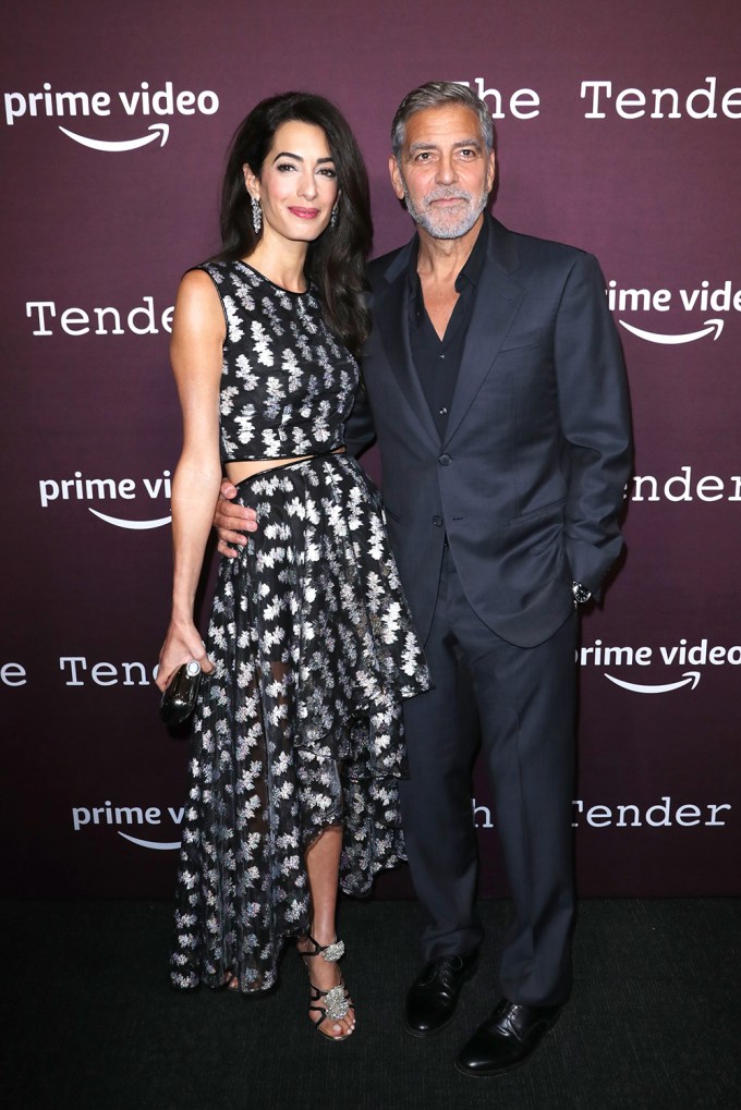 George and Amal Clooney at ‘The Tender Bar’ premiere