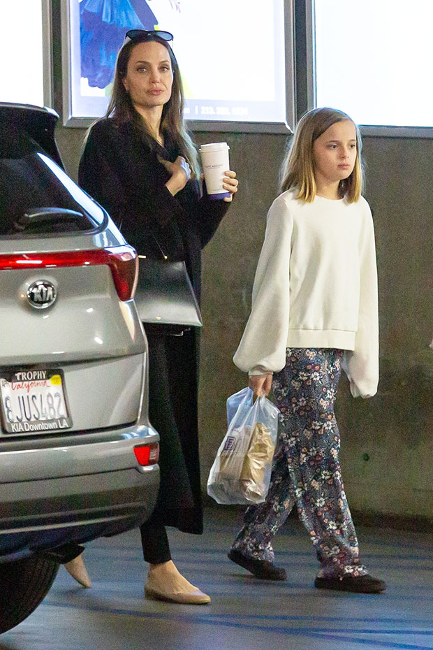 Angelina Jolie & Vivienne Go Shopping As Brad Pitt Wins Golden Globe