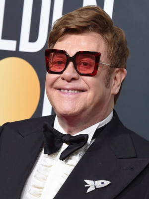 elton john tumble golden globes 2020