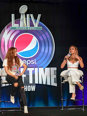 shakira jlo super bowl press conference