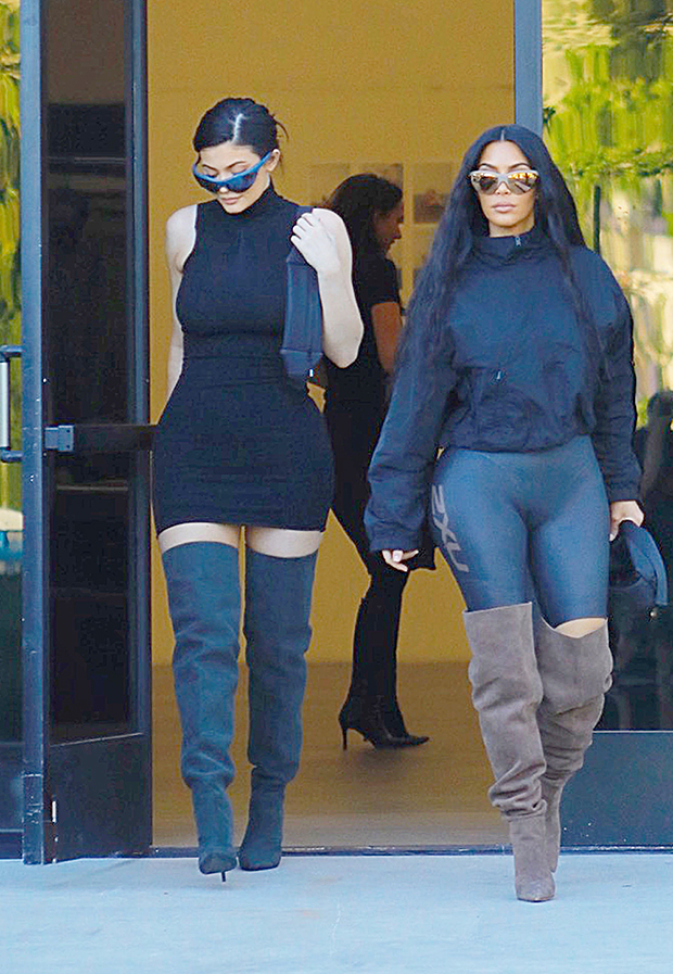 Kim kardashian thigh sale high boots