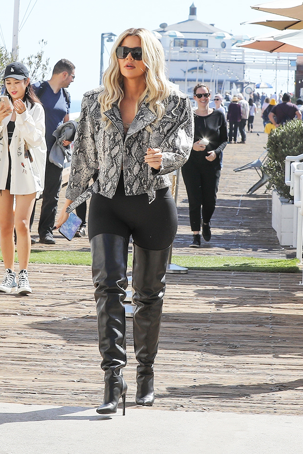 Khloe kardashian shop knee high boots