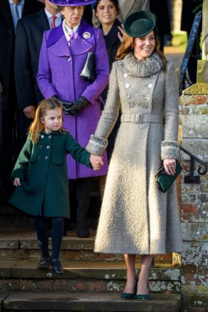 Catherine Duchess of Cambridge Kebaktian Hari Natal Putri Charlotte, Sandringham, Norfolk, Inggris - 25 Des 2019