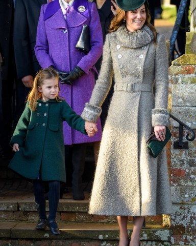 Catherine Duchess of Cambridge Princess Charlotte Christmas Day church service, Sandringham, Norfolk, UK - 25 Dec 2019