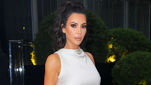 Kim Kardashian Wears Crop Top & Metallic Skirt For Date Night: Pic ...