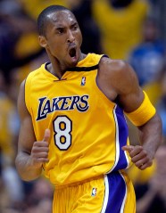 BRYANT Los Angeles Lakers' Kobe Bryant reacts to a three-point shot during the fourth quarter of Game 6 of their first-round Western Conference playoff series against the Minnesota Timberwolves, in Los Angeles
TIMBERWOLVES LAKERS, LOS ANGELES, USA