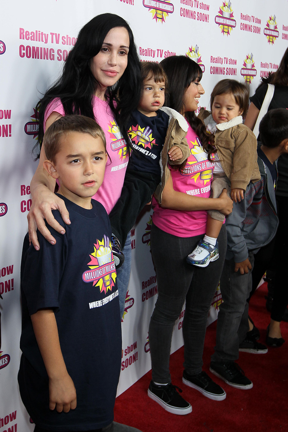 'Octomom' Nadya Suleman takes her children out to design her own milkshake, West Hollywood, Los Angeles, America  - 10 Nov 2010