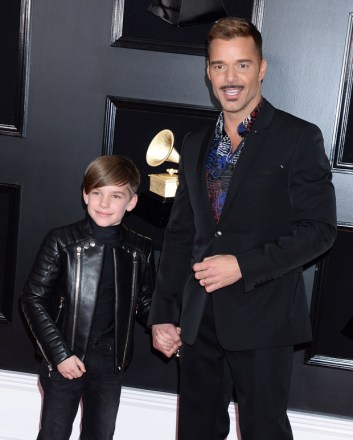 Ricky Martin dan putranya Matteo Martin Penghargaan Grammy Tahunan ke-61, Kedatangan, Los Angeles, AS - 10 Feb 2019