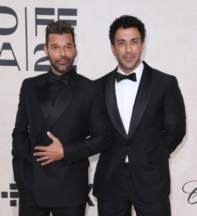Ricky Martin dan suaminya Jwan Yosef Gala amfAR tahunan ke-28, Kedatangan, Festival Film Cannes ke-75, Prancis - 26 Mei 2022