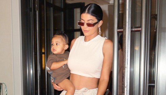 Kylie Jenner holding Stormi Webster