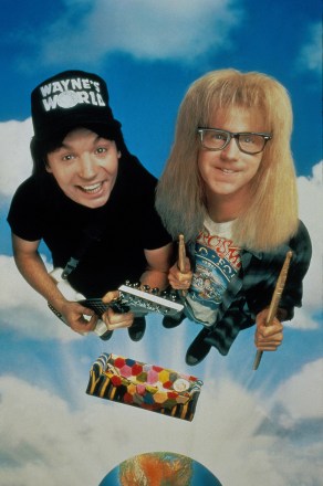 Editorial use only. No book cover usage.Mandatory Credit: Photo by Moviestore/Shutterstock (1646070a)Wayne's World,  Mike Myers,  Dana CarveyFilm and Television