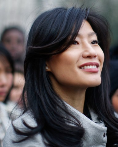 Evelyn Yang, wife of Democratic presidential candidate Andrew Yang attends a rally before the Women's March, on in New York. Hundred showed up in New York City and thousands in Washington, D.C. for the rallies, which aim to harness the political power of women, although crowds were noticeably smaller than in previous years. Marches were scheduled Saturday in more than 180 cities
Women's Marches, New York, USA - 18 Jan 2020