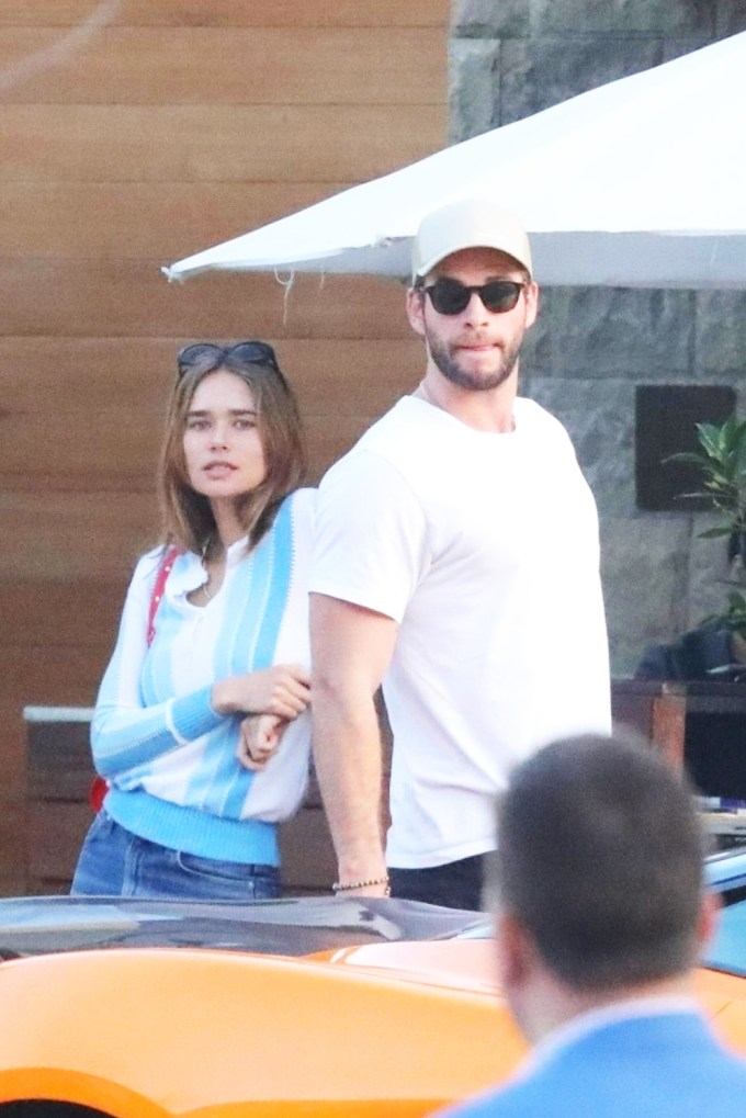 Liam Hemsworth & Gabriella Brooks Leave A Restaurant In Malibu