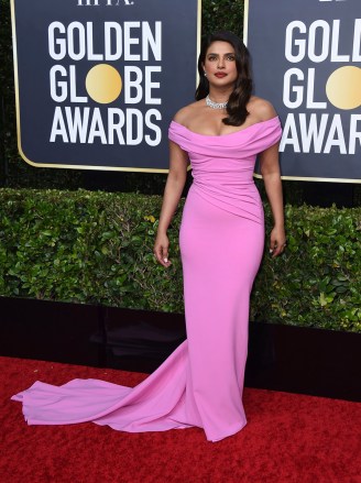 Priyanka Chopra arrives at the 77th annual Golden Globe Awards at the Beverly Hilton Hotel, in Beverly Hills, Calif
77th Annual Golden Globe Awards - Arrivals, Beverly Hills, USA - 05 Jan 2020