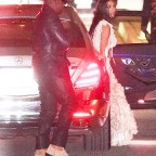 Kim Kardashian West and Kanye West look stylish as they arrive at Beyoncé and Jay-Z's Oscars after-party!