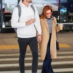 Brittany Snow And Fiance Tyler Stanaland At Lax International Airport