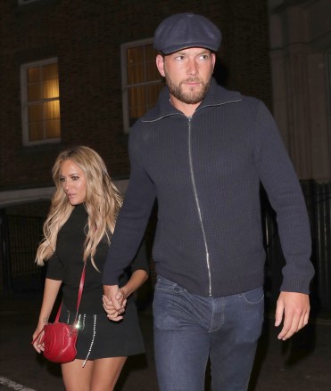 Caroline Flack and Lewis Burton leaving Sexy Fish restaurant
Caroline Flack and Lewis Burton out and about, London, UK - 16 Oct 2019