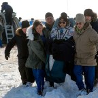 Soyuz MS-13 space capsule lands with Expedition 61 in Kazakhstan, Dzhezkazgan - 06 Feb 2020