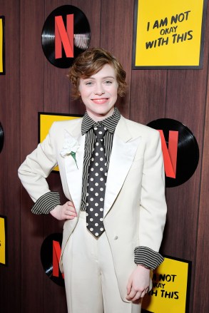 WEST HOLLYWOOD, CALIFORNIA - FEBRUARY 25: Sophia Lillis attends the premiere of Netflix's "I AM NOT OKAY WITH THIS" at The London West Hollywood on February 25, 2020 in West Hollywood, California. (Photo by Charley Gallay/Getty Images for Netflix)