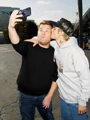 James Corden and Justin Bieber