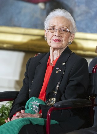 Katherine G. Johnson, a NASA mathematician, awaits her turn to receive the Presidential Medal of Freedom from United States President Barack Obama during a ceremony in the East Room of the White House in Washington, DC
Barack Obama awards the Presidential Medal of Freedom, Washington, DC, America - 24 Nov 2015
The Medal is the highest US civilian honor, presented to individuals who have made especially meritorious contributions to the security or national interests of the US, to world peace, or to cultural or significant public or private endeavors.