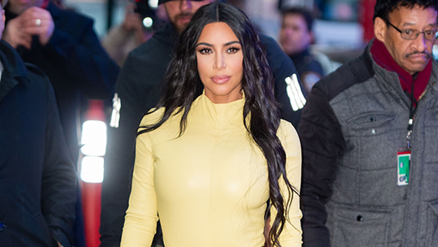 Kim Kardashian’s Yellow Mini Skirt On ‘Good Morning America’ – Pics ...