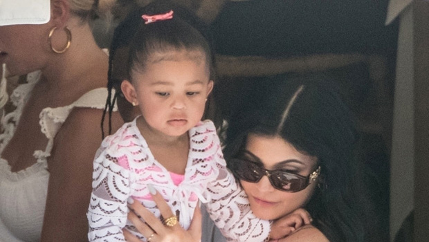 Kylie Jenner And Stormi Adorably Hold Hands As They Walk Into The Ocean Hollywood Life 