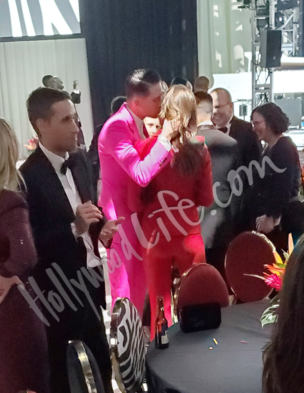 G-Eazy kissing Livia Pillmann at an Oscars event 