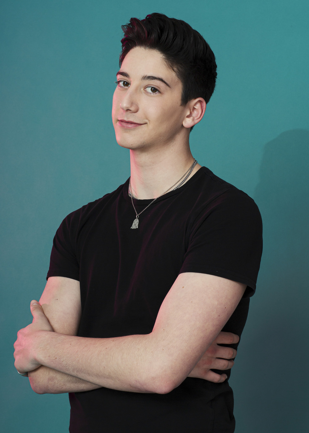 'Zombies 2's Milo Manheim stops by HollywoodLife's New York City portrait studio.