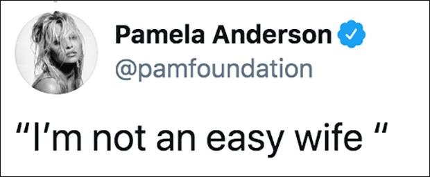 Pamela Anderson Tweet