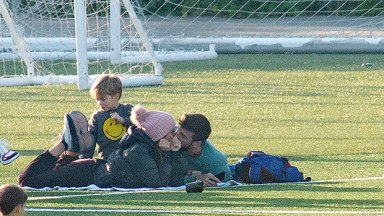 Shakira & Gerard Pique with their sons at the park