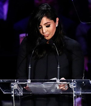 Vanessa Bryant, wife of Kobe Bryant speaks about her daughter, Gianna at NBA Los Angeles Lakers Kobe Bryant and his daughter, Gianna's memorial service 'A Celebration of Life: Kobe and Gianna Bryant' at Staple Center in Los Angeles, California, USA, 24 February 2020. Bryant, his daughter Gianna 'Gigi' Bryant, Payton Chester, Sarah Chester, Alyssa Altobelli, Keri Altobelli, John Alobelli, Christina Mauser, and helicopter pilot, Ara Zobayan died in helicopter crash in a Calabassas hillside on 26 January.Kobe and Gianna Bryant Memorial Service, Los Angeles, USA - 24 Feb 2020