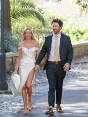 EXCLUSIVE: Stassi Schroeder and husband Beau Clark are spotted doing a photoshooting before their pre-wedding party in Rome. 11 May 2022 Pictured: Stassi Schroeder and Beau Clark. Photo credit: MEGA TheMegaAgency.com +1 888 505 6342 (Mega Agency TagID: MEGA856243_001.jpg) [Photo via Mega Agency]