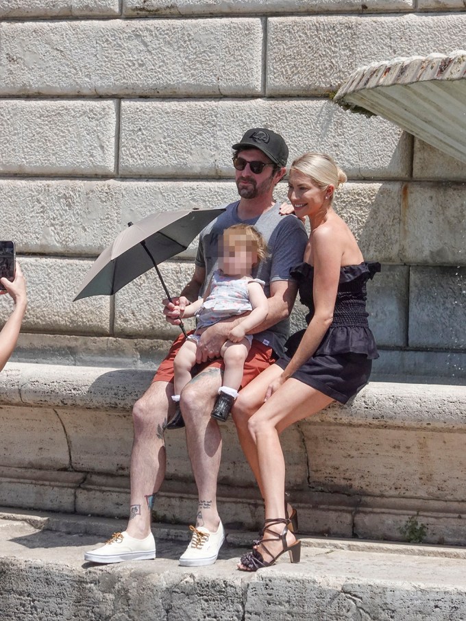 Stassi & Beau with their daughter in Italy