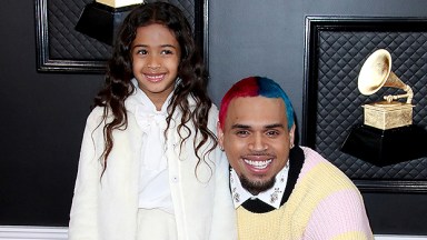 Chris Brown’s & daughter Royalty at the Grammys