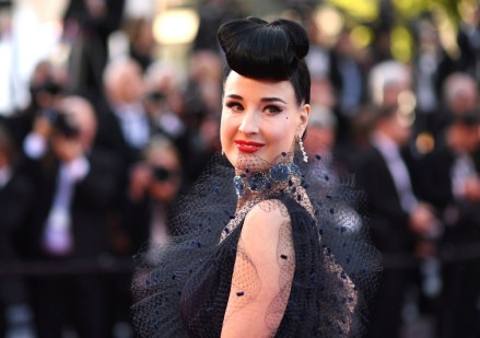 Burlesque dancer Dita Von Teese poses for photographers upon arrival at the premiere of the film 'Rocketman' at the 72nd international film festival, Cannes, southern France
'Rocketman' premiere, 72nd Cannes Film Festival, France - 16 May 2019