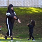 EXCLUSIVE: Blac Chyna takes her daughter Dream Kardashian to support her little brother King at his soccer game in Woodland Hills with Rapper Sage the Gemini