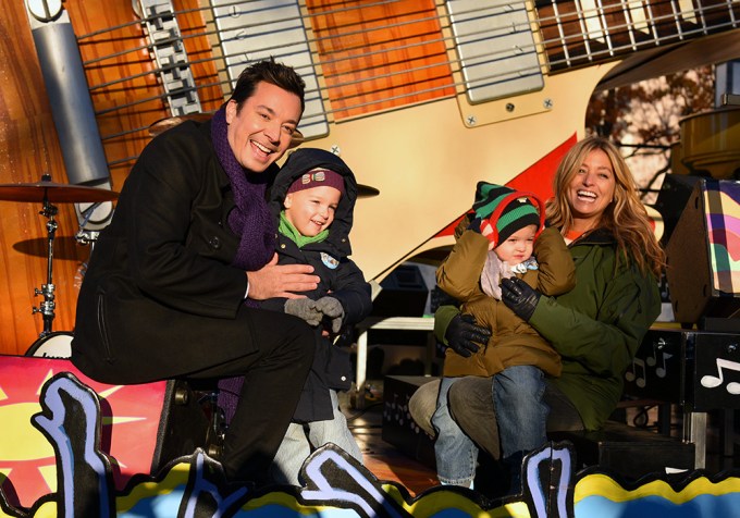 Jimmy Fallon, Nancy Juvonen and daughters Winnie and Frances
